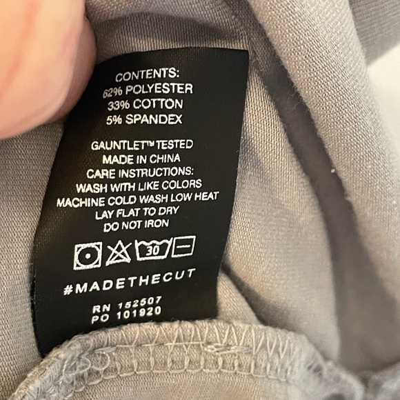 CUTS Clothing Curve-Hem Tee Signature Fit Granite Grey - Picture 6 of 8